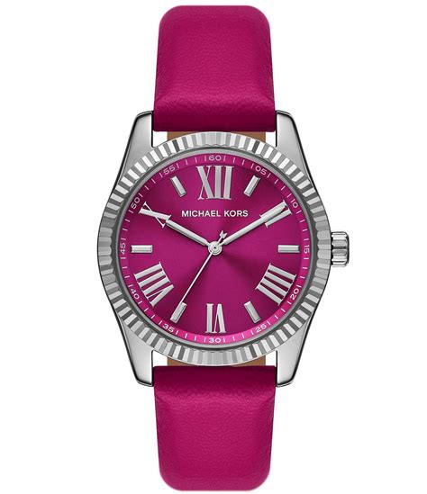 michael kors fuchsia watch|Lexington Silver.